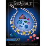 Cover of Gems & Gemology Winter 2000 90s retrospective issue, featuring varied jewels and necklace