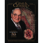 Cover of Gems & Gemology Spring 2002 issue, featuring Richard Liddicoat and Liddicoatite