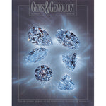 Cover of Gems & Gemology Winter 1998 issue, featuring gleaming blue-tinted gems