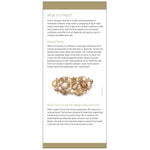 7 Pearl Value Factors brochure, featuring heading "What is a Pearl?", text, and pearl braclet