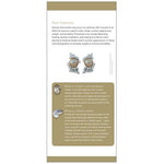 Brochure panel "Pearl Treatments", with pearl earrings