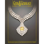 Cover of Gems & Gemology Winter 1995 issue, featuring thick necklace-shaped diamond encrusted art object