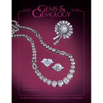 Cover of Gems & Gemology Winter 2008 issue, featuring diamond jewelry against purple background