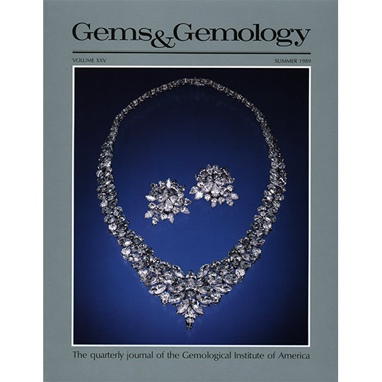 Cover of Gems & Gemology Summer 1989 issue, featuring silver jewelry
