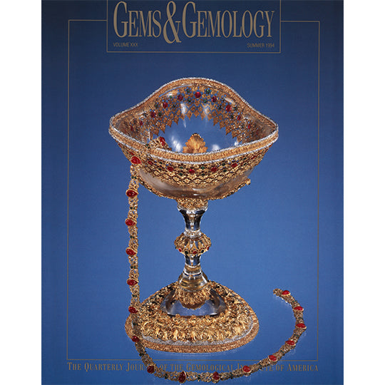 Cover of Gems & Gemology Summer 1994 issue, featuring jewel encrusted goblet