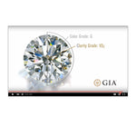 Video thumbnail, featuring diamond next to its 4C grading results