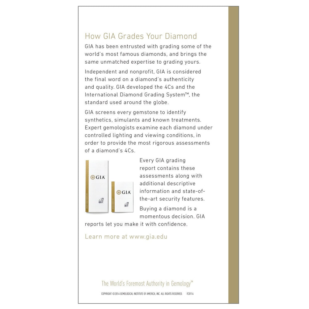 Brochure panel "How GIA Grades Your Diamond"
