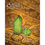 Cover of Gems & Gemology Winter 2021 issue, featuring peridot from the Bernard-Myo area of Mogok..