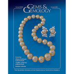 Cover of Gems & Gemology Summer 2001 issue, featuring pearl choker and earrings