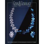 Cover of Gems & Gemology Winter 1997 issue, featuring wreath of blue and colorless gemstones