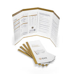 Stack of Understanding GIA Diamond Report Grading brochures next to brochure opened to show inner 4 panels