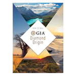 Diamond Origin Pocket Selling Guide front, featuring heading "How To Sell GIA Diamond Origin" and beautiful landscapes