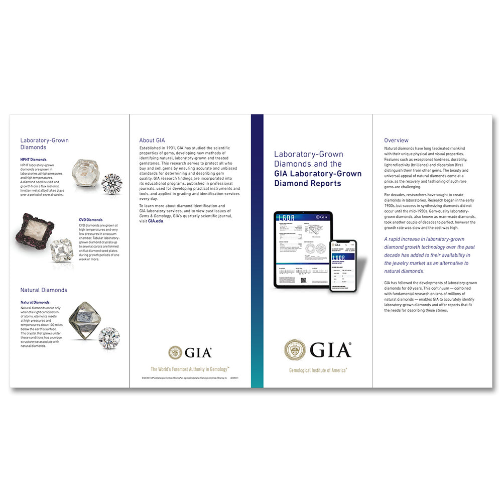 Laboratory-Grown Diamonds and the GIA Laboratory-Grown Diamond Reports Brochure (Pack of 50)