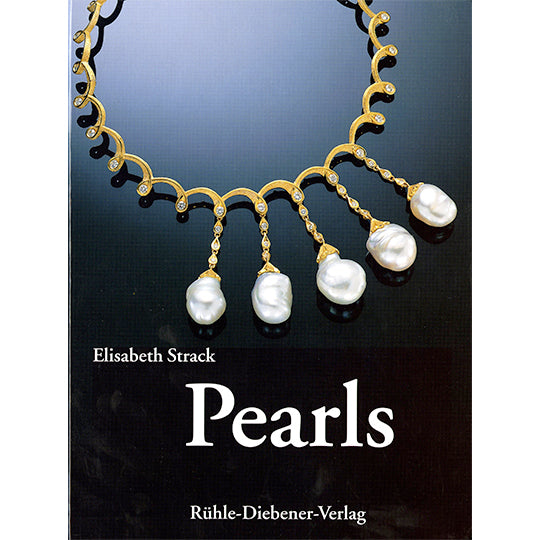 Cover of Pearls by Elisabeth Strack, featuring irregularly shaped pearl necklace