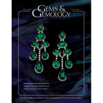 Cover of Gems & Gemology Summer 2007 issue, featuring elaborate hanging green gem earrings