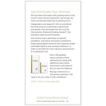 Brochure page with heading "How GIA Grades Your Diamond", text, and image of grading report