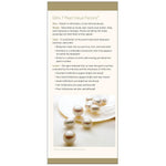 7 Pearl Value Factors brochure panel, featuring heading "GIA's 7 Pearl Value Factors", text, and pearls in clamshell