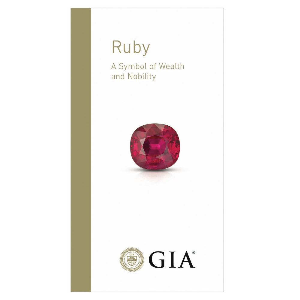 Ruby brochure front, featuring heading "Ruby A  Symbol of Wealth and Nobility", ruby, and logo